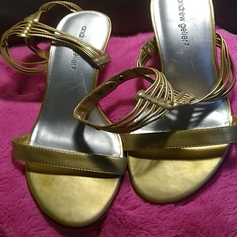 Andrew Geller gold  heels